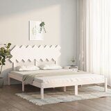 The Living Store Posteljni okvir bel 160x200 cm iz trdnega lesa - Posteljni Okvir, (21527272) Cene