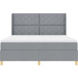  Krevet s oprugama i madracem svjetlosive boje 180 x 200 cm tkanina | shoptok.hr