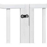  Vrata za pse s vratašcima 4 panela sklopiva 320 cm drvo topole Bijela 80 x 60 x 2 cm | shoptok.hr