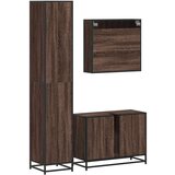 vidaXL 3-dijelni set kupaonskog namještaja boja smeđeg hrasta drveni | shoptok.hr