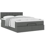  Otomanski krevet s madracem tamnosivi 140x190cm od tkanine | Eponuda.com
