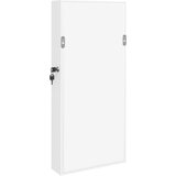  Zidni ormarić za nakit s ogledalom bijeli 30 x 8,5 x 67 cm | shoptok.hr