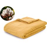 Dormeo Pamučna muslin deka boje senfa 200x200 cm | shoptok.hr