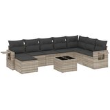  9-dijelni set vrtnih sofa od poliratana s jastucima svjetlosivi | shoptok.hr