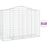  Obokane gabion košare 10kosov 200x50x140/160cm pocinkano železo, (20758331) | Shoptok.si