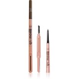 J.Cat Beauty Brow-LA svinčnik za obrvi s krtačko odtenek 104 Rich Brown 0.08 g Cene