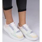 D/CEO marka niezdefiniowana White-blue sporty sneakers in eco-leather Lavilia | ePonuda.com