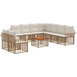  Zunanja garnitura za sedenje 10 pcs Naravna in krem bela, (5000269977) | Shoptok.si