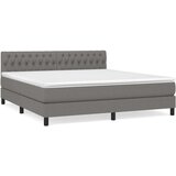  Box spring postelja z vzmetnico temno siva 180x200 cm blago, (20789898) | Shoptok.si