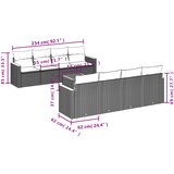  9-dijelni set vrtnih sofa od poliratana s jastucima sivi | shoptok.hr