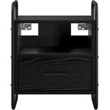  Viseći Noćni Ormar Crni hrast 40 x 30 x 50 cm Konstruirano drvo - Crni hrast 1 | shoptok.hr