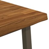  80 x 80 x 75 cm Čvrsto drvo akacije Prirodna i kava Četvrtasti - Prirodno kava 80 x 80 x 75 cm Živi rub | shoptok.hr