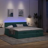 vidaXL Okvir kreveta s madracima tamnozeleni 200x200cm baršunasti | shoptok.hr