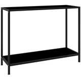  Konzolni stol crni 100 x 35 x 75 cm od kaljenog stakla | shoptok.hr