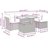 vidaXL 6-dijelni set vrtnih sofa s jastucima crni od poliratana | shoptok.hr