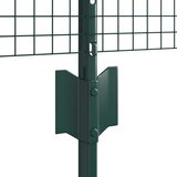 vidaXL varjena žična ograja z 11 U stebrički Zelena 0,4x25 m Jeklo | Shoptok.si