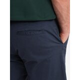 Ombre Men's classic chino shorts with rolled up leg - navy blue | shoptok.hr