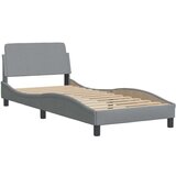  Okvir za krevet s uzglavljem svjetlosivi 90x190 cm od tkanine | shoptok.hr