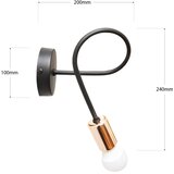  LED zidno svetlo TUBE 1xE27/15W/230V crno | Eponuda.com