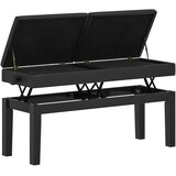 HOMCOM klavirska klop kavčukov les, umetno usnje 105D x 37Š x 48–58V cm črno, (5000235447) | Shoptok.si