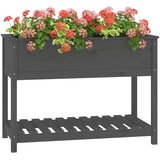  Sadilica s policom siva 111,5x54x81 cm od masivne borovine | shoptok.hr