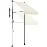 Tenda na uvlačenje krem 100 x 150 cm od tkanine i čelika | shoptok.hr