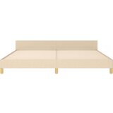  Posteljni okvir z vzglavjem krem 200x200 cm blago, (20904818) | Shoptok.si