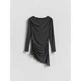 Reserved Asimetrična bluza - tamnosivo | shoptok.hr