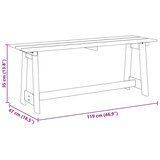  Vanjska klupa 119x35x47 cm Odgovara masivnoj borovini | shoptok.hr