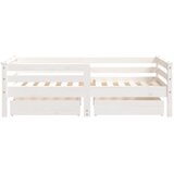  Okvir za dječji krevet s ladicama bijeli 70x140 cm od borovine | shoptok.hr