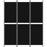 Sobna pregrada s 3 panela crna 150 x 180 cm od tkanine | shoptok.hr