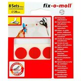 Fix-o-moll gumb na čičak (promjer: 20 mm, crvene boje, lijepljenje, 8 kom.) Cijene
