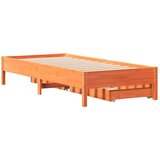 vidaXL Okvir kreveta bez madraca voštano smeđi 100x200 cm od borovine | shoptok.hr