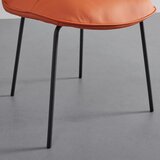 Bessagi Home stol ellis, oranžna, videz usnja | Shoptok.si