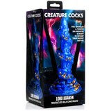 XR Brands Creature Cocks Kraken - spiralni dildo z roko hobotnice - 21 cm (zlato-modra) | Shoptok.si