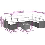  9-dijelni set vrtnih sofa s jastucima bež od poliratana | shoptok.hr