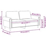  Dvosjed ružičasti 140 cm baršunasti | shoptok.hr