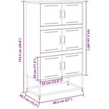  Komoda ružičasta 68 5 x 38 5 x 123 5 cm čelična | shoptok.hr