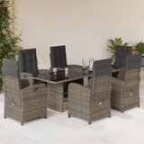  7-dijelni vrtni blagovaonski set sivi od poliratana Siva | shoptok.hr