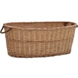  Košara za drva z ročaji za prenašanje 88x57x34 cm naravna vrba Cene