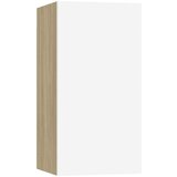 TV ormarić bijeli i hrast 30,5 x 30 x 60 cm konstruirano drvo | shoptok.hr