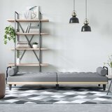  Kauč na razvlačenje s naslonima za ruke svjetlosivi od tkanine | shoptok.hr