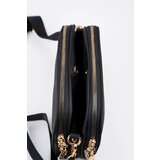 Dewberry 65316 Womens Adjustable 3 Compartment Shoulder Bag-BLACK | ePonuda.com