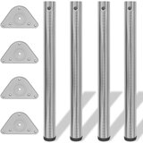 4 Podesive Noge za Stol Brušeni nikal 710 mm Cijene