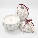 NOBAMO Sveča Christmas Bauble Enchanted MINI - Bela / Srebrna / Zimska Čarobnost / MINI Cene