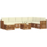  Set vanjskih sofa 9 kom. Prirodna i krem | shoptok.hr