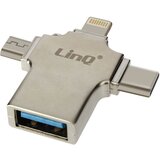 LINQ 3 v 1 Lightning, USB-C in Micro-USB na USB ženski OTG adapter, Compact 100Mbps prenos - srebrn, (21262058) Cene