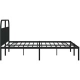  Metalni okvir za krevet s uzglavljem crni 200x200 cm | shoptok.hr