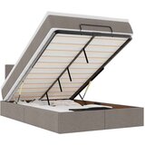 vidaXL Otomanski okvir kreveta s madraca smeđesivi 120x190 cm tkanine | shoptok.hr