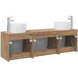  Set ormarića za kupaonicu 3 kom. Hrast artisan Smeđa 49,5 x 44,5 x 66 cm | shoptok.hr